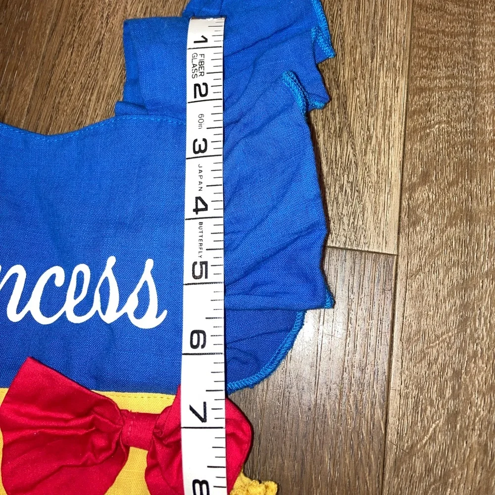 Disney Princess Romper Snow White Ruffle Bow Costume Outfit 3-6m